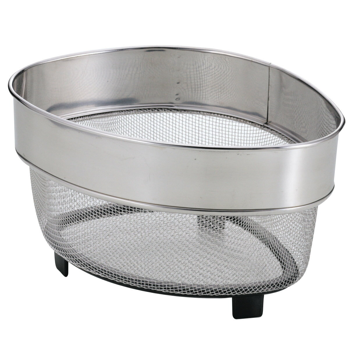 三角コーナー アットアクア ステンレス製三角コーナーザル ( ステンレス 脚付き 生ゴミ入れ ダストボックス シンクポケット 水切り 流し台 キッチン ゴミ箱 ...