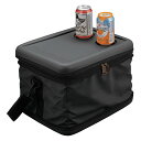 保冷バッグ 12L スーパーコールドクーラーバッグ マットブラック ( CAPTAIN STAG アウトドア クーラーバッグ ソフトクーラー 保冷 バッグ キャ...