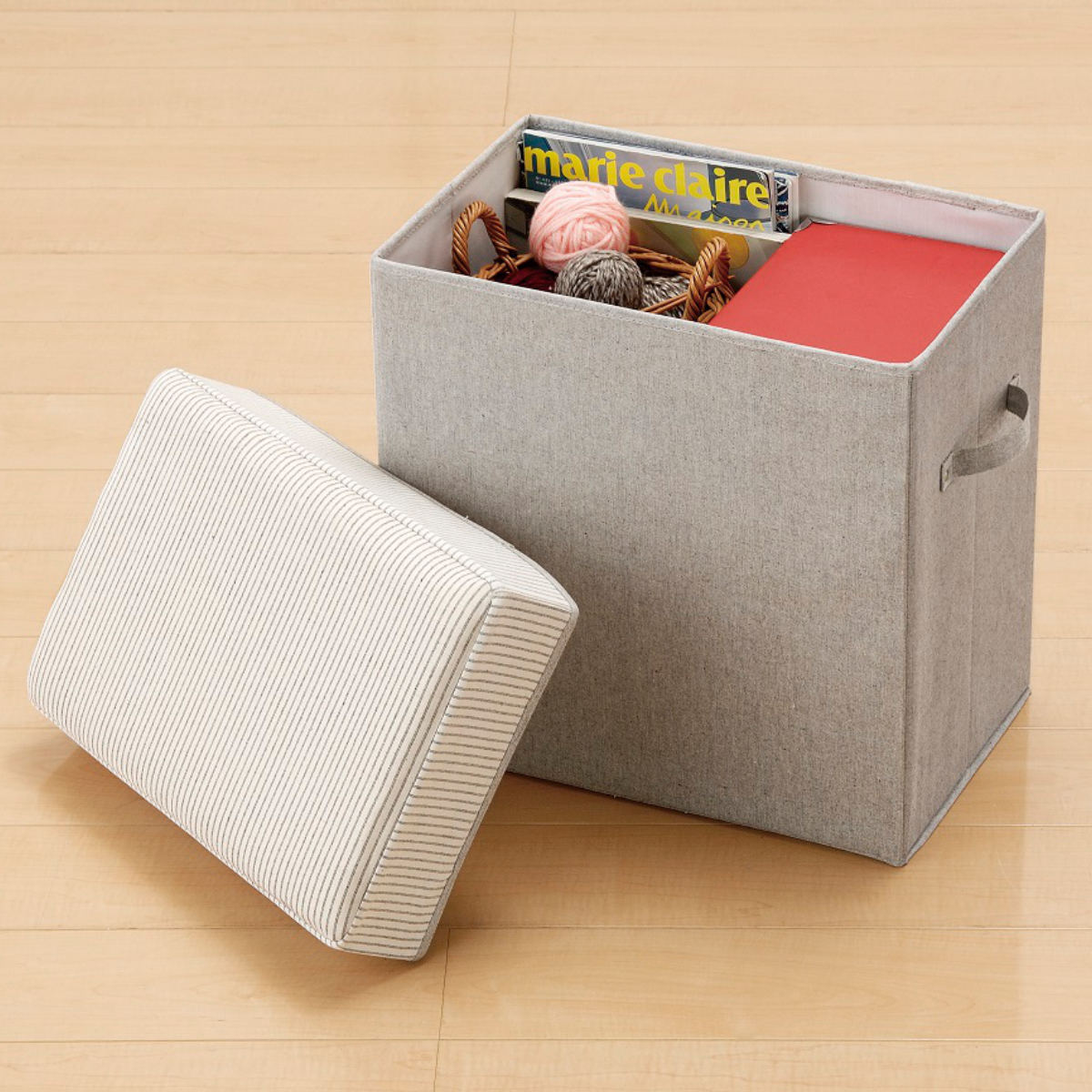 収納ボックス SPACE-KIT かたづけボックス ハイタイプ M 布 スツール （ 幅49×奥行31.5×高さ49cm 収納 ..