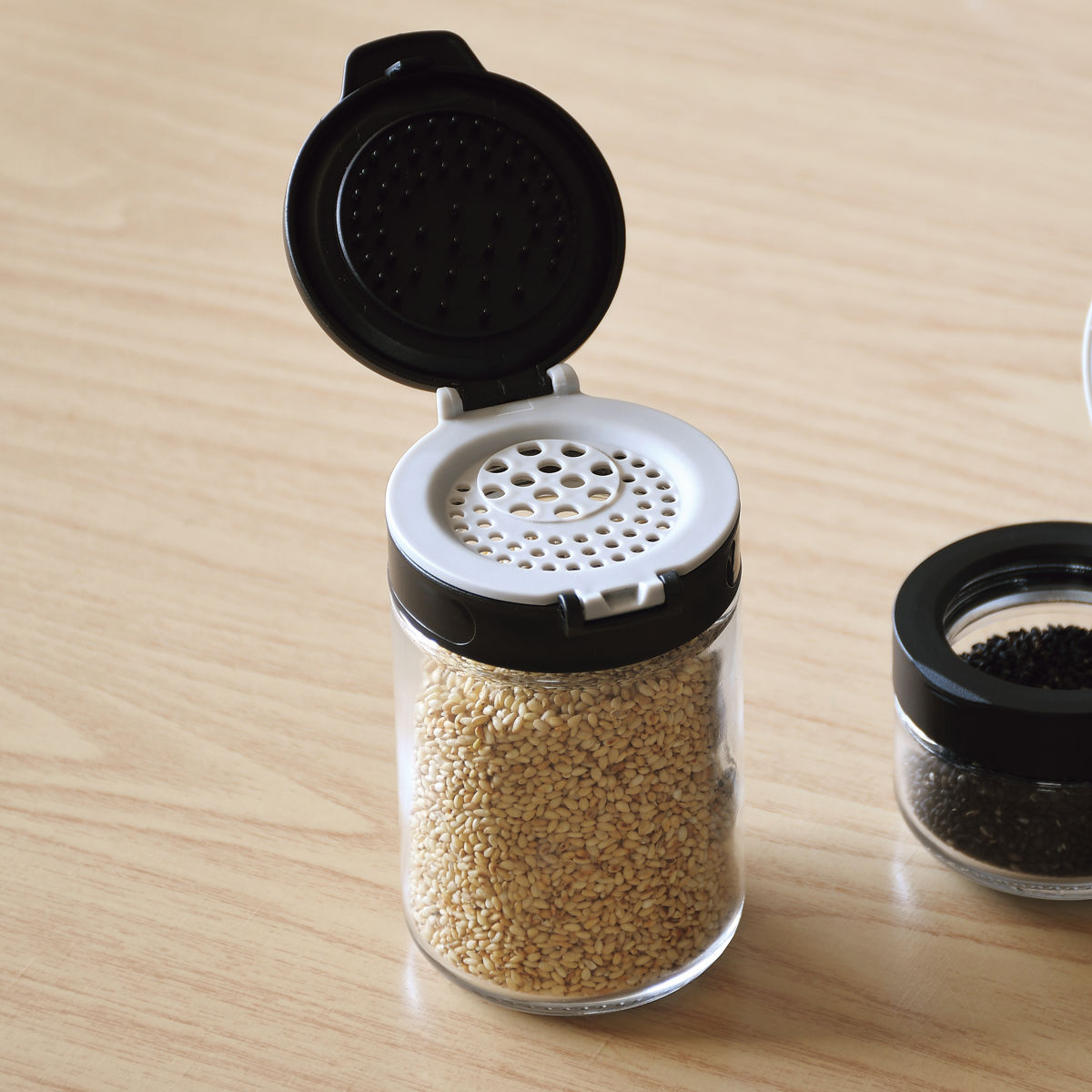 調味料ケース クローブ ガラス製ダブルオープンスパイスケース 160ml （ キャニスター 食品保存 保存容器 食品保存容器 ケース ボトル 保存 スパイスボトル 調味料ボトル 調味料容器 調味料ストッカー 調味料入れ ）【39ショップ】