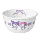 ボウル 11.5cm CORELLE コレールマイメロディ&クロミ ライスボウル ( 強化ガラス 電子レンジ対応 食洗機対応 オーブン対応 皿 お皿 器 軽い 割れにくい おしゃれ かわいい キャラクター サラダボウル 朝食 前菜 耐久性 丈夫 )【39ショップ】