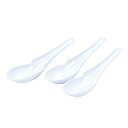 レンゲ 中華家 フック付レンゲスプーン 3本入 ( 食洗機対応 中華 カトラリー れんげ 蓮華 プラスチック ラーメン チャーハン 中華料理 フック付き 縁 引っかける 便利 普段使い )【39ショップ】