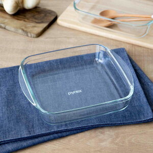 グラタン皿 1.6L PYREX グラタン・ドリアオンザテーブル スクエア ( パイレックス ガラス 耐熱ガラス 電子レンジ対応 食洗機対応 オーブン対応 冷凍OK おしゃれ シンプル 耐熱皿 オーブンウェア 食器 皿 )【39ショップ】