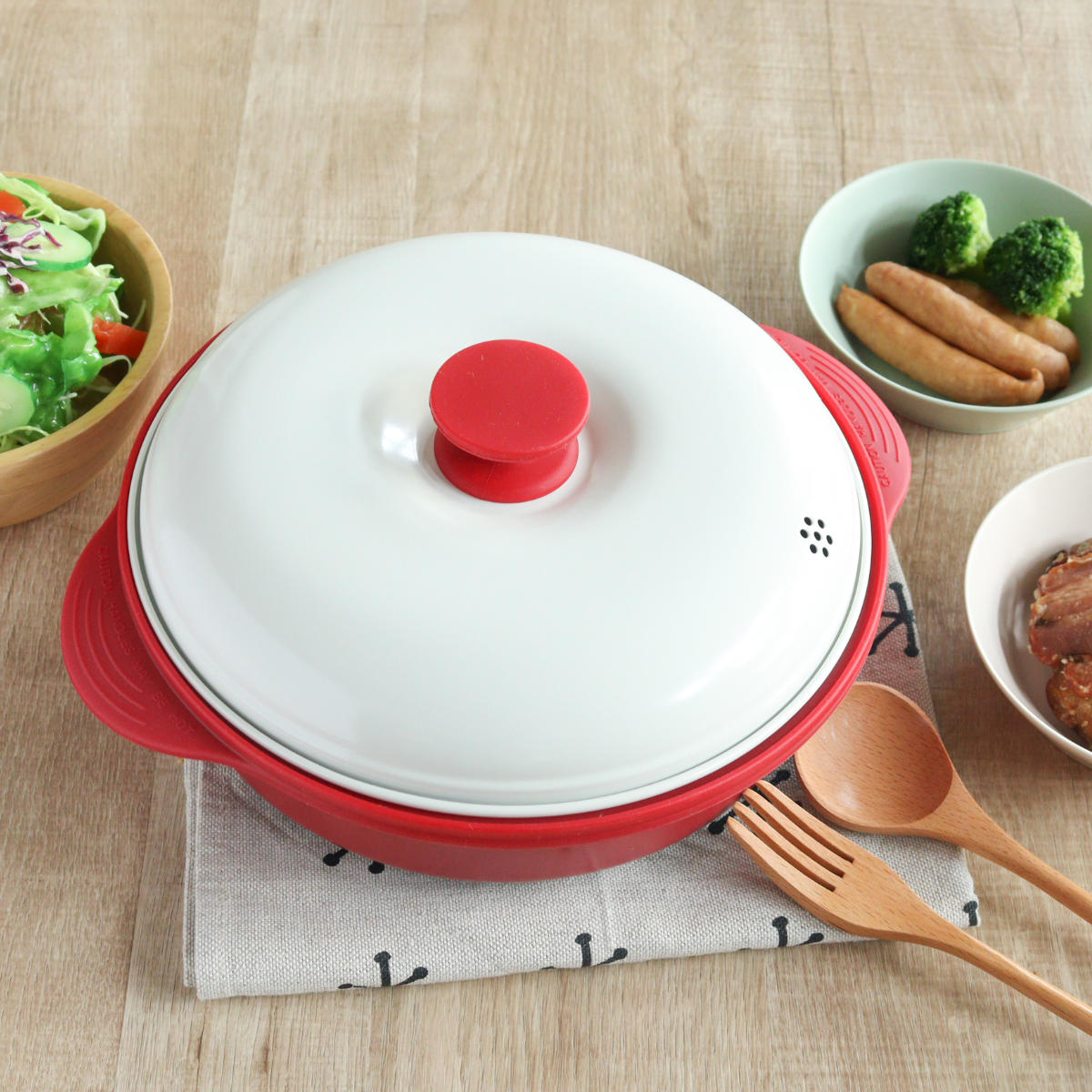 レンジパン スピードクック 丸深型 電子レンジ調理器 （ 電子レンジ 調理器 魚焼き器 深型 焼き魚 ...