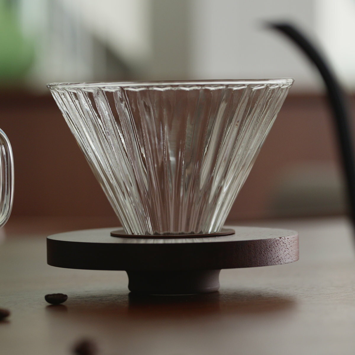 コーヒーフィルター PYREX フィルターカップ ブラウン （ 耐熱ガラス製 ドリッパー コーヒー ハンドドリップ おしゃれ シンプル 木目 北欧 ）【39ショップ】