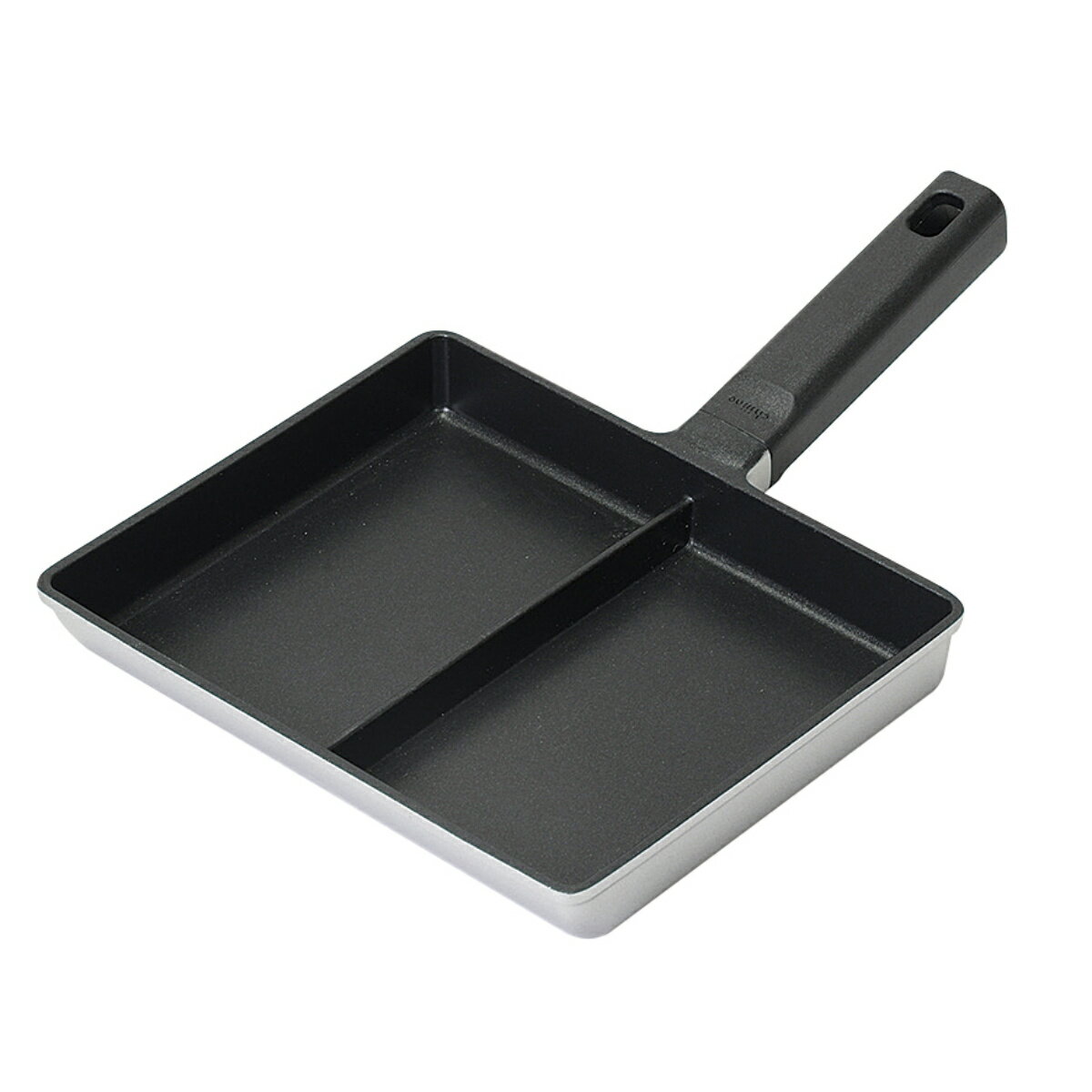 フライパン 仕切り付き IH対応 チーノ フッ素樹脂加工 ツインパン （ ガス火対応 フライパン 仕切り付き 玉子焼き器 卵焼き器 卵1個 玉子1個 たまご焼き器 玉子焼きフライパン エッグパン 卵焼き 玉子焼き 朝食 弁当 時短調理 軽量 ）【39ショップ】