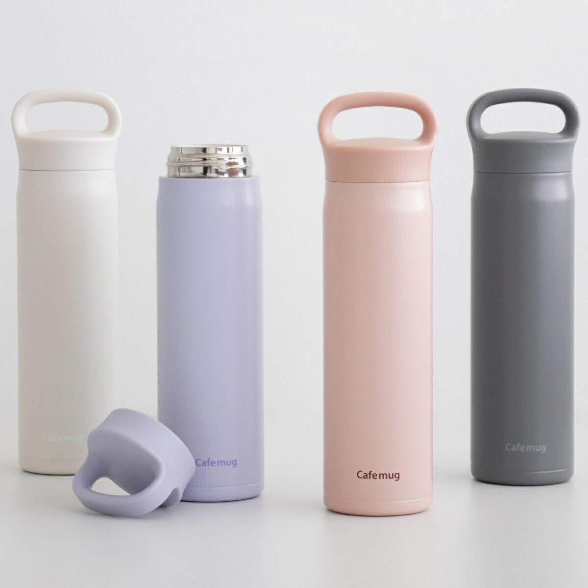 水筒 700ml カフェマグ セラミックマグボトル （ 直飲み 保温 保冷 セラミック加工 スクリュー マグボトル ハンドル付き 直のみ セラミック ステンレスボトル 保温保冷 マグ ボトル シンプル ）【39ショップ】