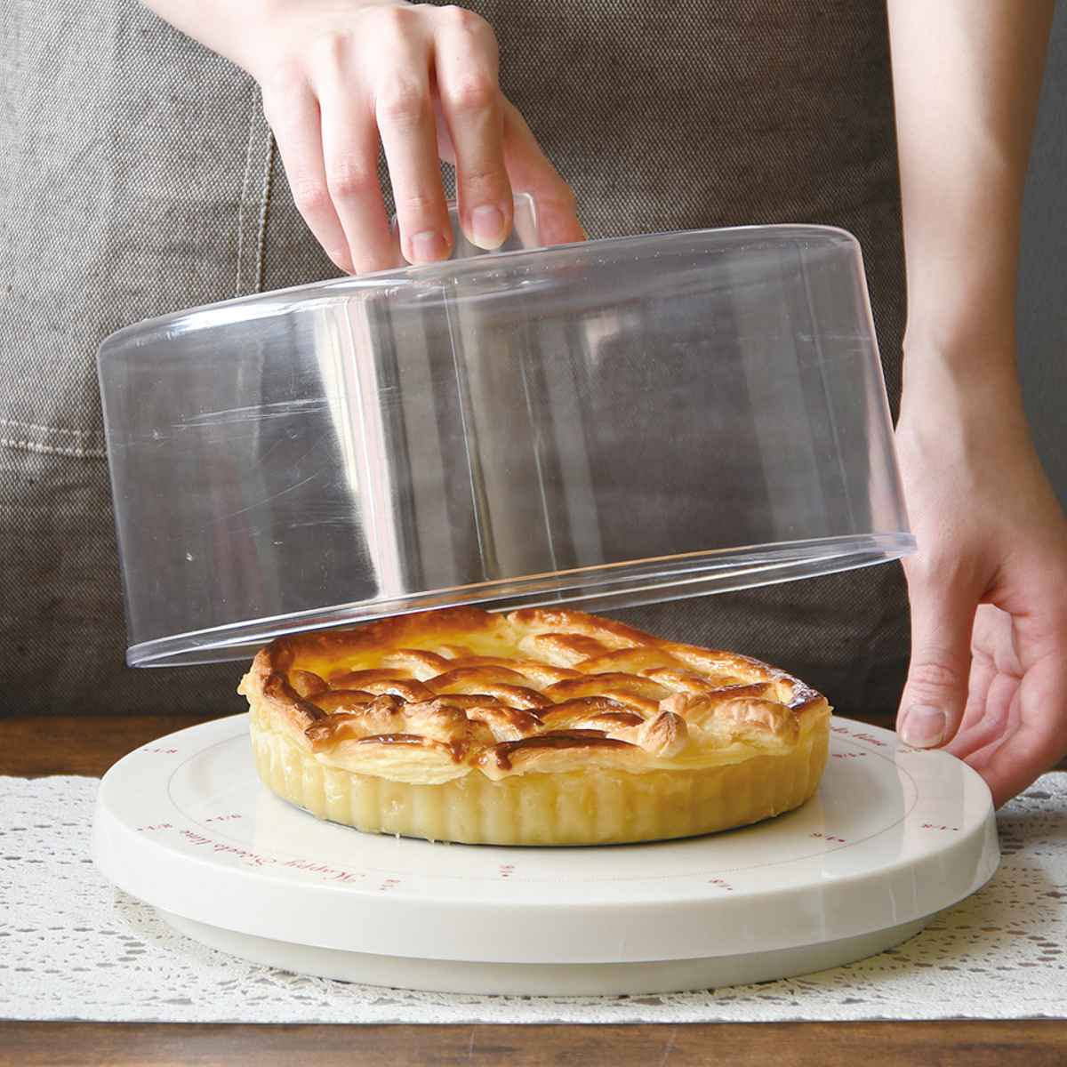 ケーキカバー 24cm メイキングスイーツ ケーキ保存カバー （ ケーキ ふた フタ 蓋 プラスチック製 クリア デコレーションケーキ 手作り スイーツ パン 形 崩さない ほこり除け ）【39ショップ】