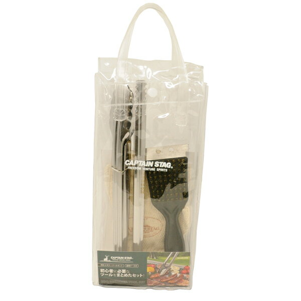 バーベキューツール BBQ ビギナーツールセット キャプテンスタッグ （ バーベキュー ツール 道具 アウトドア アウトドア用品 キャンプ キャンプ用品 BBQ トング 炭バサミ 炭ばさみ 火バサミ ブラシ アミブラシ 鉄板掃除 軍手 ）【39ショップ】通販格安セール情報　楽天　通販