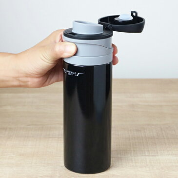 水筒 直飲み ステンレス カフェマグイージー ワンタッチマグボトル 400ml ( マグボトル 保温 保冷 スポーツボトル ダイレクトステンレスボトル ワンタッチ 魔法瓶 シンプル 子供 部活 ランニング トレーニング ジム )【5000円以上送料無料】
