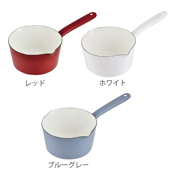 ミルクパン 15cm IH対応 ホーロー 計量目盛り付き プチクック （ ガス火対応 直火 琺瑯鍋 15センチ ほうろう鍋 片手なべ 両口 鍋 なべ オール熱源対応 調理器具 おしゃれ ）【39ショップ】 interior-palette-10095186 インテリアパレット サンプル画像3