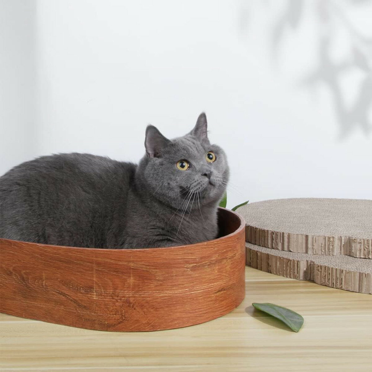 爪とぎ 楕円 3枚セット ( 爪研ぎ つめとぎ 猫用 ハウス ダンボール ストレス解消 遊び おもちゃ かわいい 爪磨き ガリガリ 長持ち 寝床 ねこ 猫用品 ...