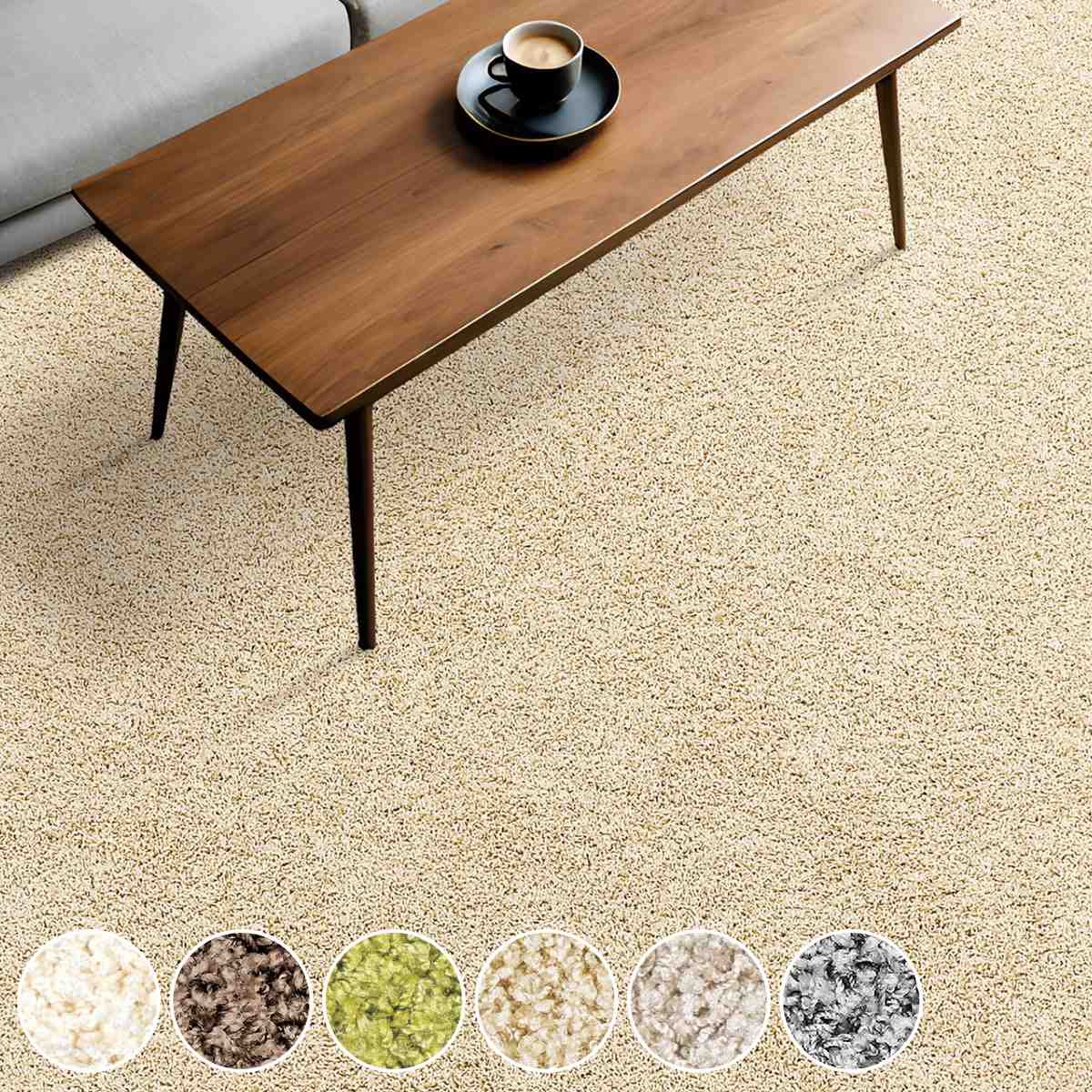 ラグ ジャスパー 約95×150～ 日本製 （ ラグマット カーペット 絨毯 フロアマット ...