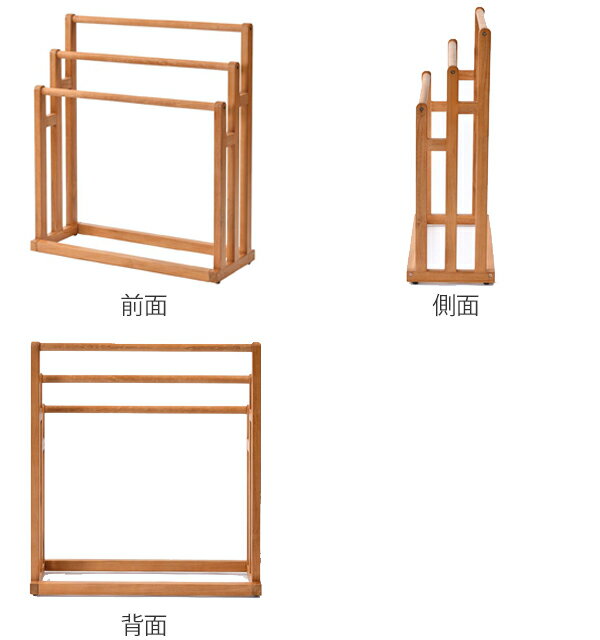 タオルラック 3段 天然木 チーク材 アジアン家具 幅77cm （ 送料無料 タオルスタンド タオル ラック 天然 チーク 無垢材 無垢 洗濯物干し 部屋干し 室内物干し 洗濯用品 洗濯 アジアン ナチュラル シンプル ランドリー リビング ）【39ショップ】