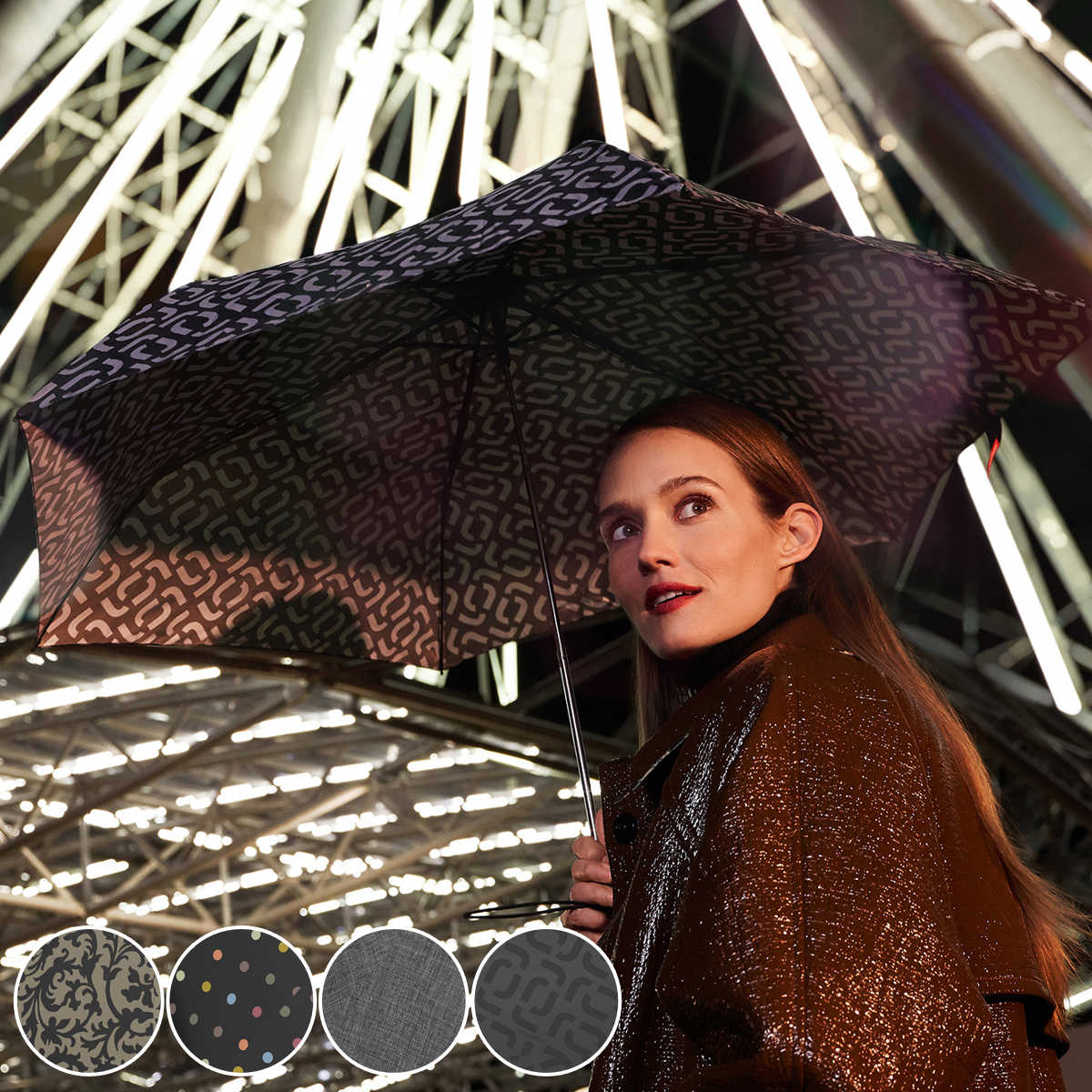 ライゼンタール 折りたたみ傘 ライゼンタール 97cm UMBRELLA POCKET MINI DOTS （ reisenthel 傘 折りたたみ レディース メンズ 大きい 軽量 丈夫 折り畳み アンブレラ 頑丈 撥水 速乾 グラスファイバー フラット 男女兼用 ）【39ショップ】