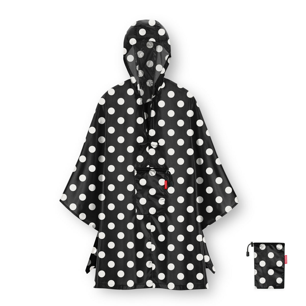 カッパ reisenthel MINI MAXI PONCHO DOTS WHITE ミニマキシ ポンチョ （ カッパ 雨具 レインポンチョ ..