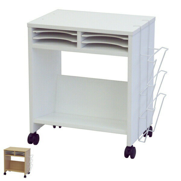 【法人限定】 デスクワゴン ノルム 傾斜棚付き ワゴン キャスター付き （ 送料無料 サイドワゴン デス..