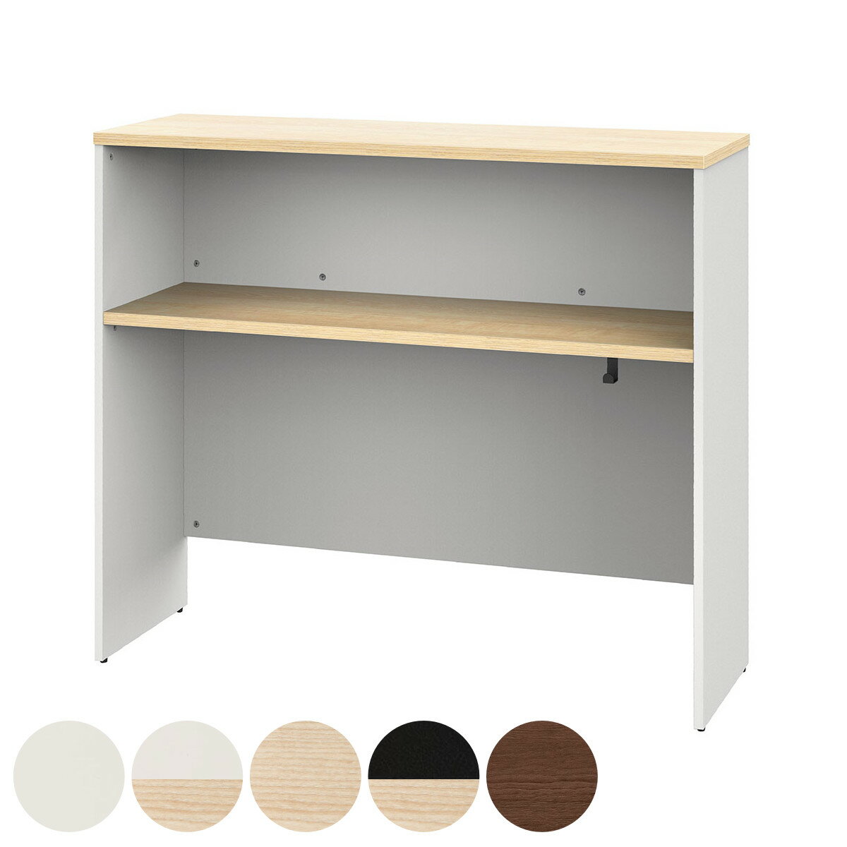 オフィスデスク 高さ108.5cm サイドハイテーブル 収納 間仕切り プラン （ 法人限定 デスク ...