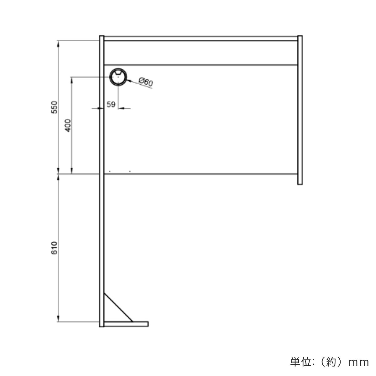 パーソナルブース 幅83.6cm 2口コンセント付き fuoco ( 法人限定 集中 スペース ブース 机 デスク 個別 ワークスペース パーテーション コンパクト 配線穴付き セミクローズ パーソナル テレワーク 在宅ワーク オフィスデスク )【39ショップ】 [3]