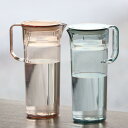 冷水筒 ピッチャー 1L クリアジャグ プラスチック ( 水差し 茶ポット 麦茶 冷水ポット 1リットル 透明感 割れにくい 扱いやすい クリアカラー 取っ手付...