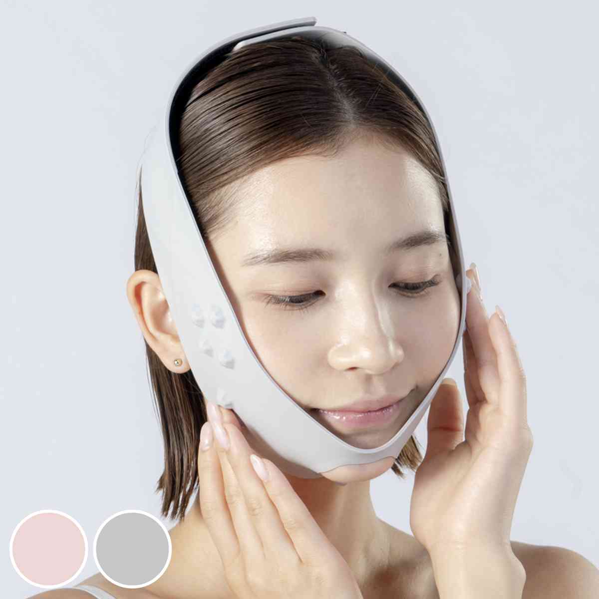 マッサージ器 キカケア フェイシャルマッサージベルト リフトアップ （ 顔 ベルト ツボ押し マッサージグッズ セルフケア用品 シリコン 小顔 リフトケア リフレッシュ コンパクト 幾何学モチーフ おしゃれ 入浴 お風呂 自宅 ）【39ショップ】