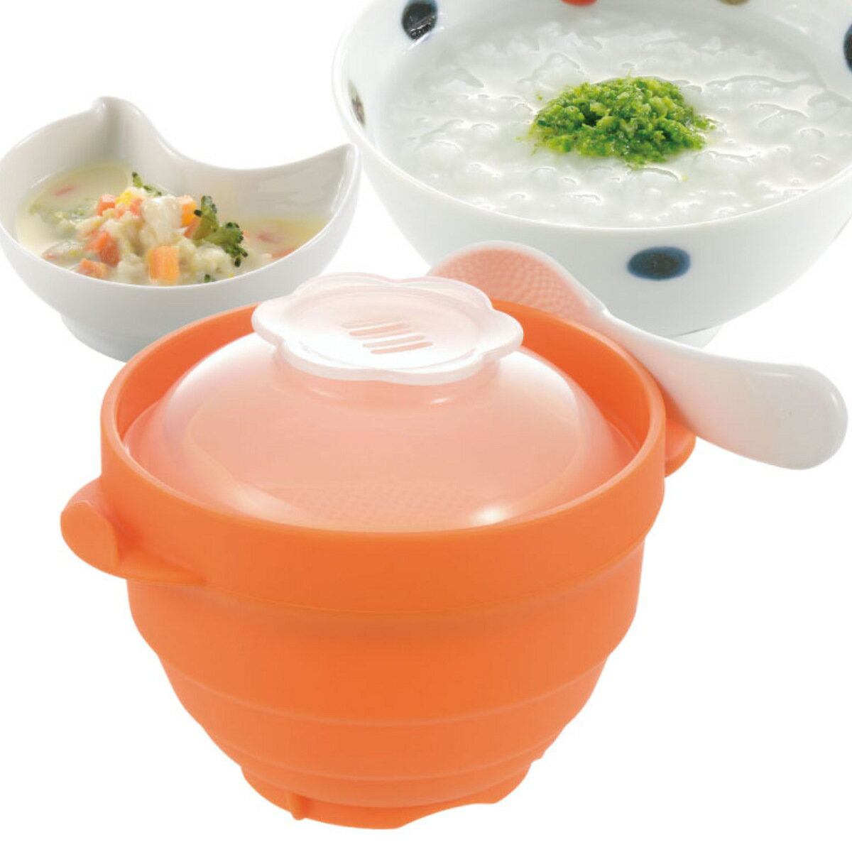 離乳食調理器 離乳食 シリコーンスチーマー 780ml （ 電子レンジ調理 おかゆ 温野菜 離乳食作 ...