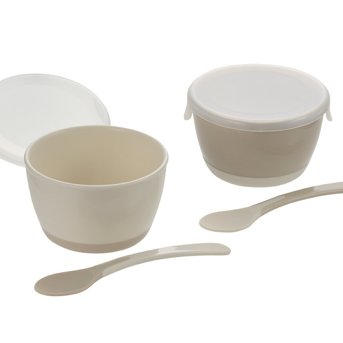 離乳食 保存容器 トライ 小分け カップセット フタ スプーン付 （ ベビー食器 電子レンジ 食洗機 ...