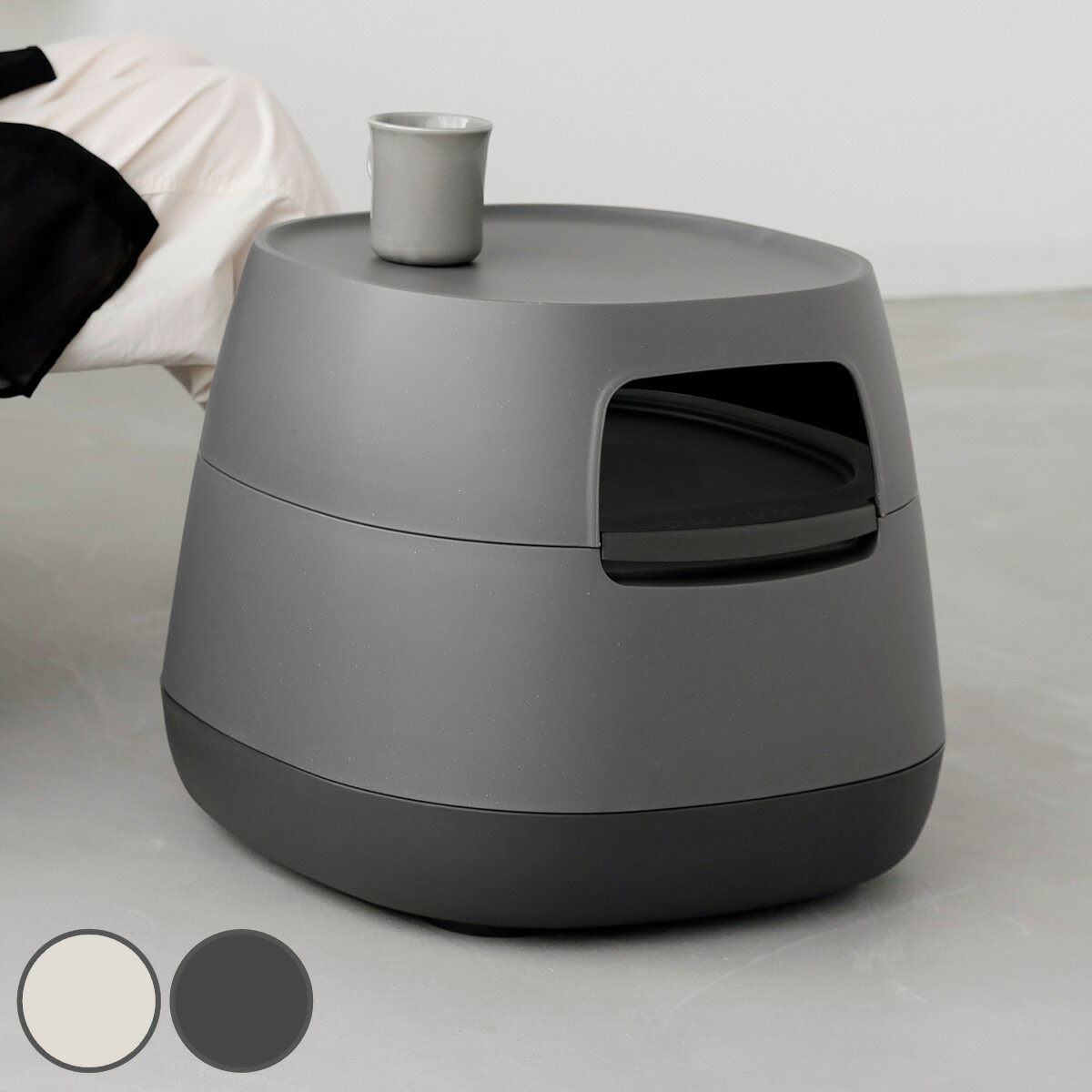 サイドテーブル 高さ38.2cm 天板なし poapel 動かせるくつろぎ収納ローテーブル （ テーブル キャスター付き 棚付き 収納 ソファサイド 日本製 ソファテーブル ミニテーブル ベッドサイド コーヒーテーブル ）【39ショップ】