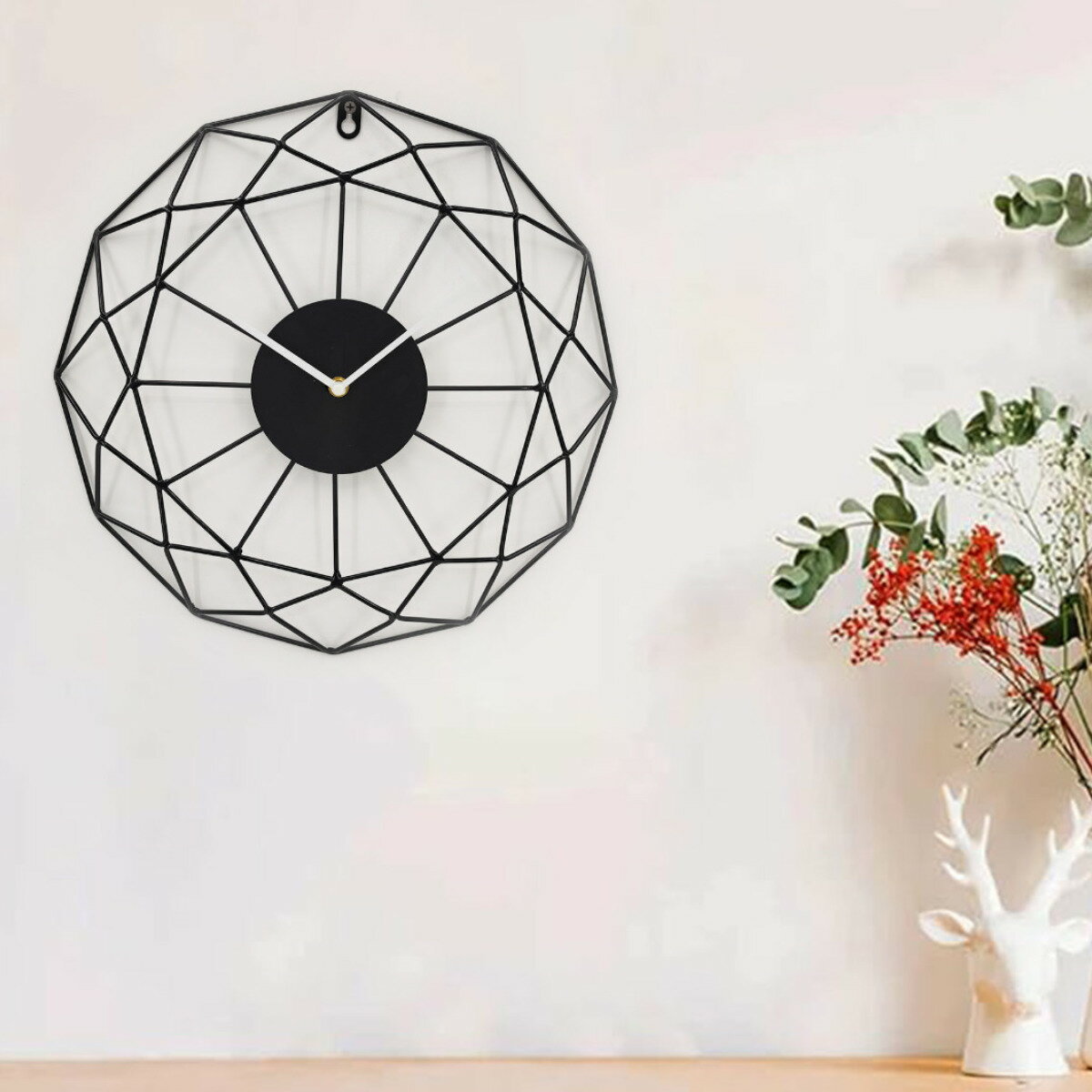掛け時計 ポリゴンアート アプリクス 直径40cm