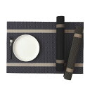 ランチョンマット アプリクス シェブロン 同色4枚セット ( 45×30cm おしゃれ 撥水 洗える テーブルマット PVC マット 角型 長方形 モダン シン...