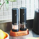 【レビュー特典付き】 Russell Hobbs 充電式 電動ミル 2本セット ソルト&ペッパー ミニ 木台付き スパイスミル ( ラッセルホブス ミル USB...