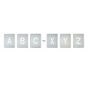 【法人限定】 アルファベット札 吹付プレート A〜Z アルファベット26枚入 プレートサイズ32×25cm ( 送料無料 吹付用プレート アルファベット 26枚...