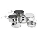 アウトドア調理器具 ツーリングクッカーセット 6pcs ( アウトドア クッカー セット 調理器具 片手鍋 ミルクパン 鍋 フライパン フタ付き ステンレス製 ステンレス 料理 調理 キャンプ バーベキュー 食洗機対応 日本製 ) 【39ショップ】