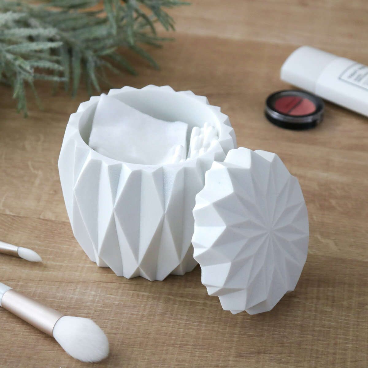 ラウンドボックス ノキア SALUS 小物入れ 洗面所 （ セイラス 小物 収納 コットン ケース ラウンド 丸 ..