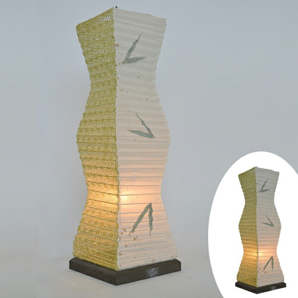 テーブルライト 和紙 テーブルランプ 笹X麻葉萌葱 （ 送料無料 照明 テーブル LED 和室 和モダン 電気 デスク ライト 和風 照明器具 テーブル照明 和照明 ） 【39ショップ】