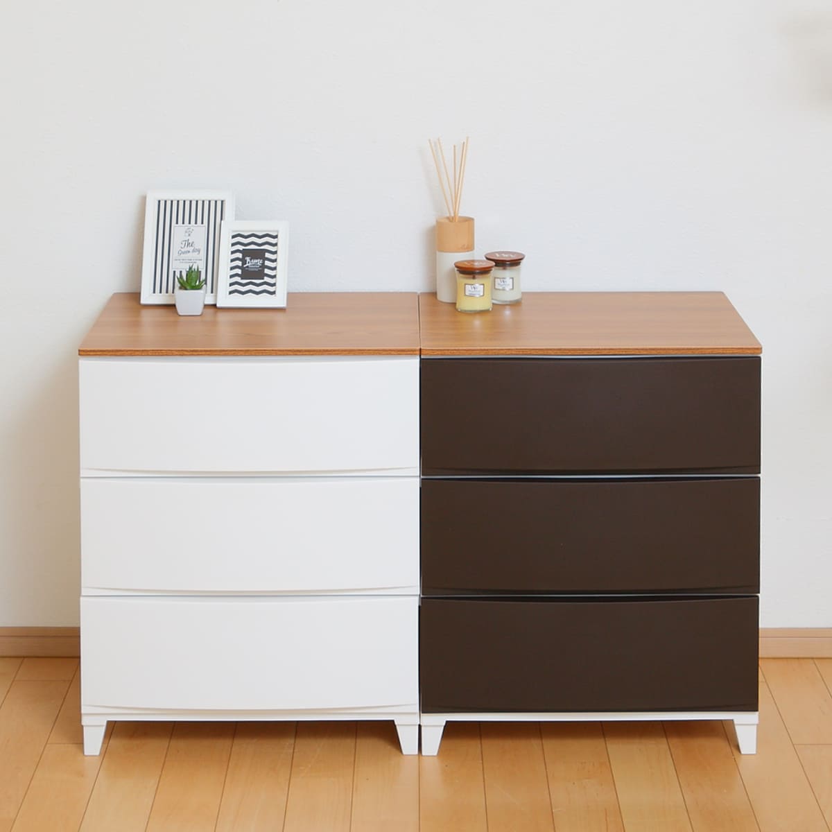 チェスト ルームスシェード木天板 3段 幅54×奥行42×高さ68.5cm （ 収納ケース 衣装ケース 収納 プラス..