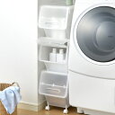 収納ボックス 前開き ナチュラ フロック 30 スリム 深型 幅29×奥行46×高さ31cm 4段階ストッパー ( 収納ケース 収納 おもちゃ箱 衣類収納 扉付...