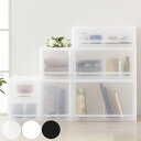 収納ケース ナチュラ クリアモジュール 小物入れ ( 収納 収納ボックス 引き出し プラスチック 仕切り 小物 BOX クリア 白 黒 スタッキング 衣類 DV...