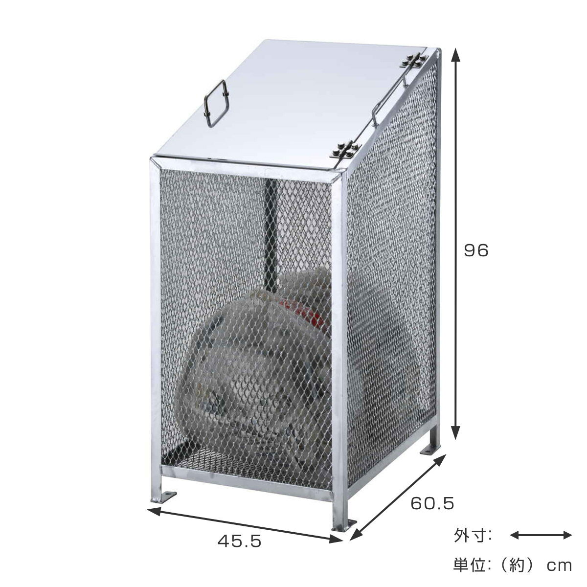 業務用ゴミ箱 170L ダストBOX-S スリム （ 法人限定 幅50cm 屋外用 ゴミ箱 扉 ゴミ...