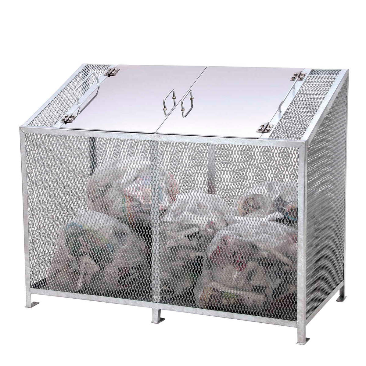 樂天商城 - 業務用ゴミ箱 450L ダストBOX-S ワイド （ 法人限定 幅120cm 屋外用 ゴミ箱 扉 ゴミ 10袋分 収集ボックス 屋外ストッカー 収納庫 ゴミ置き場 ゴミ捨て 450リットル 大容量 中身が見える ダストボックス ごみ箱 日本製 ハンドル付き ）【39ショップ】