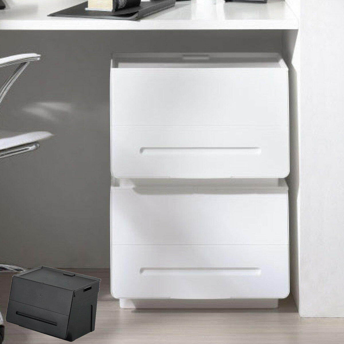 収納ケース フタ付き 前開き ビッグエル 幅44.5×奥行34×高さ31cm （ 収納ボックス 収納 ケース スタッキング プラスチック おもちゃ ストッカー 日本製 積み重ね おもちゃ箱 衣類 洋服 クローゼット収納 洗面所 キッチン 子供部屋 ）【39ショップ】