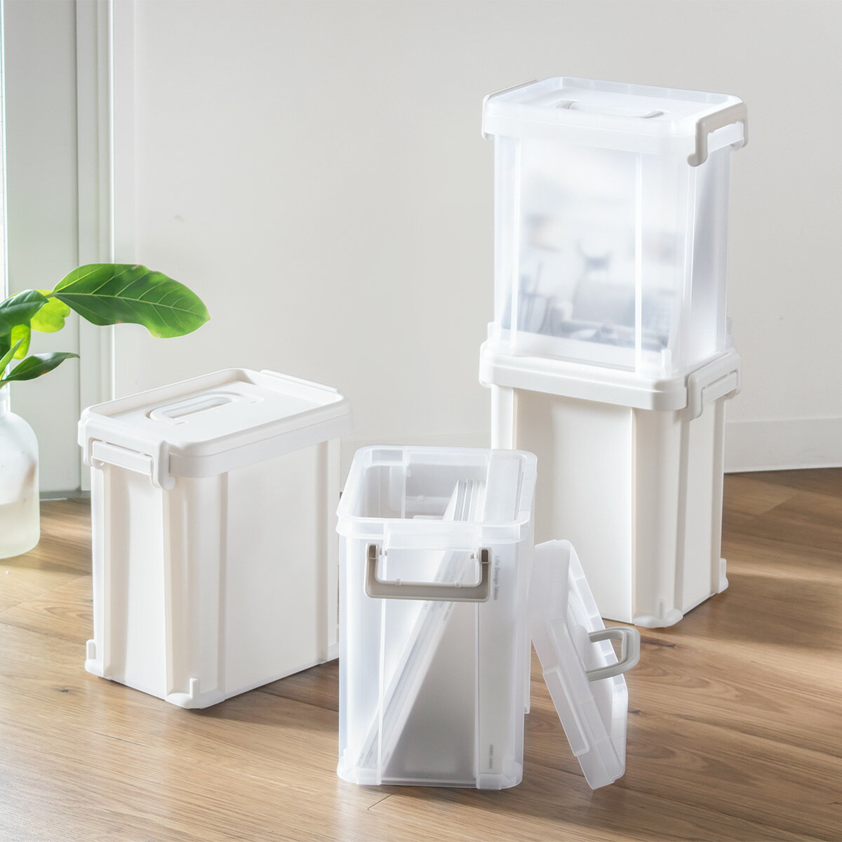 収納ボックス ナチュラトラックス 幅24.5×奥行17.2×高さ26cm 24L フタ付き （ コンテナボックス 収納 持ち手 カラーボックス インナーボックス 日本製 収納ケース 積み重ね 持ち運び 工具 文房具 小物入れ 小物収納 スタッキング ）【39ショップ】