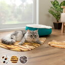 ペットマット おくだけ吸着ねっころマット 猫 犬 洗える サンコー 日本製 ( ペット マット ふんわり ズレない 滑り止め おくだけ吸着 洗濯OK 消臭 猫顔 座ぶとん 置くだけ 吸着 床暖房対応 滑りにくい フェイス ペット用 かわいい ) 【39ショップ】