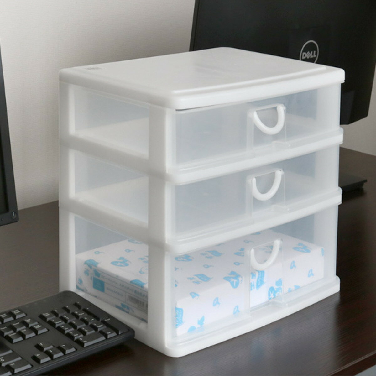 レターケース 幅34.5×奥行25.5×高さ32.2cm A4 横 3段 浅型2段 深型1段 収納ケース ( A4サイズ 横型 収納 ラック ケース レターラッ...