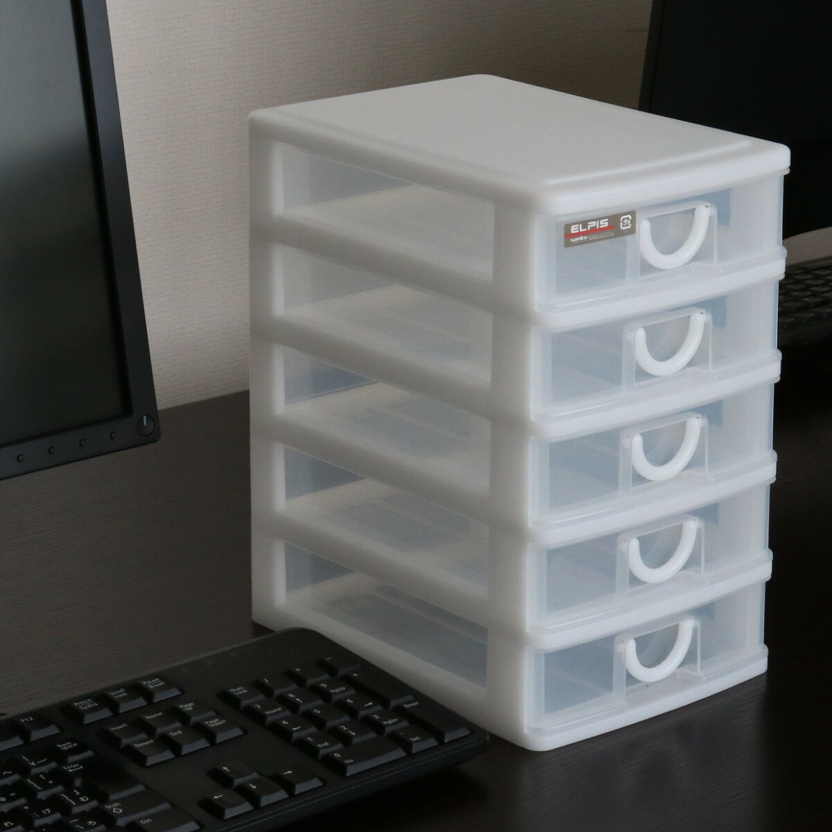 レターケース 幅16.2×奥行23.2×高さ27cm B6 5段 収納ケース ( 引き出し B6サイズ 収納 ラック ケース レターラック 文房具 小物収納 収...