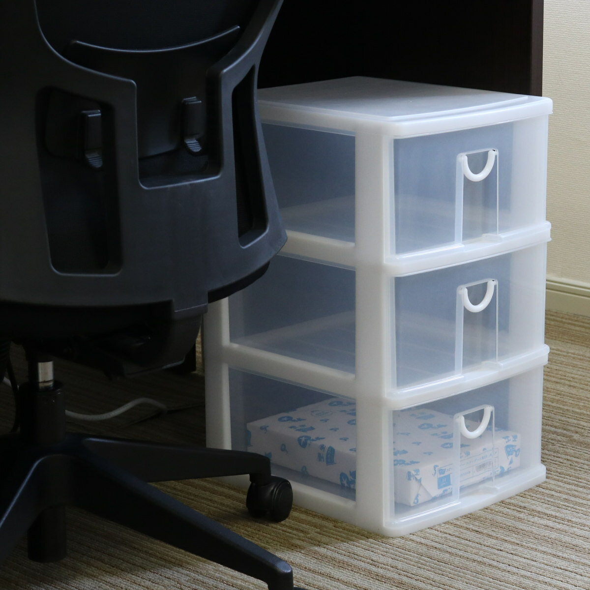 レターケース 幅30.5×奥行36×高さ51cm A4 3段 深型 収納ケース ( 引き出し A4サイズ 収納 ラック ケース レターラック 収納ボックス 文房...