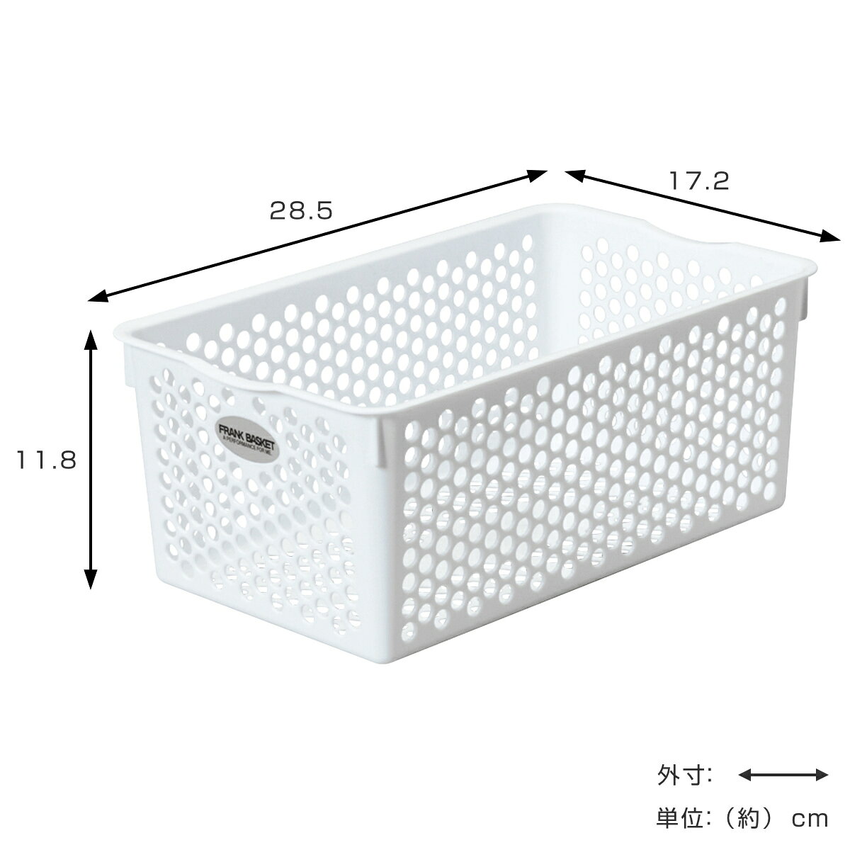 収納ケース 小物収納 バスケット フランクバスケット 10個セット 深型 幅17.2×奥行28.5×高さ11.8cm （ プラスチック 収納 収納ボックス かご カゴ ストッカー 小物入れ 小物 通気性 日本製 リビング キッチン ）【39ショップ】 interior-palette-10191773 インテリアパレット サンプル画像3