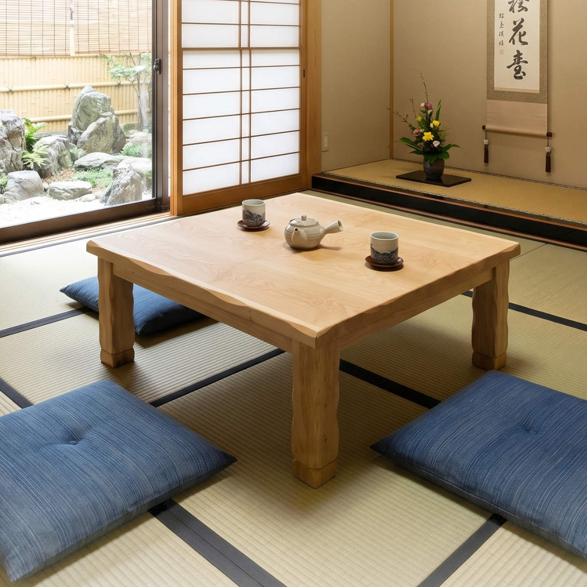 サイズ約 幅80×奥行80×高さ37（cm）継脚使用時：約 高さ41（cm）重量約 19kg内容量1台材質タモ突板艶消し仕上げ生産国日本製消費電力ヒーター（600W）組立状態完成品（一部取付）注意事項※天然木を使用しているため、1点1点色合いや風合いが異なります備考手元コントローラーネジ止め継脚付き区分返品・キャンセル区分（不可）●タモ突板を使用し、美しい木目を楽しめる和モダンデザインのこたつです。●幅80cmの正方形で、一人暮らしや省スペースのお部屋にも置きやすいサイズです。●天然木ならではの明るくやさしい風合いが、お部屋を温かみのある空間に演出します。●4cmの継脚付きで、高さ37cmと41cmの2段階に調節できます。●600Wハロゲンヒーターを搭載し、ムラなく素早く暖まります。●手元コントローラー付きで、無段階の温度調節が可能です。●香川県高松市の職人が丁寧に仕上げた国産こたつです。●脚部には無垢材を使用し、天然木の風合いを活かしたデザインです。おすすめポイントタモの美しい木目を楽しむ和モダン座卓幅80cm　正方形幅80cmのコンパクトなサイズで、一人暮らしのお部屋や和室の一角にも置きやすい座卓です。タモ突板ならではの美しい木目が空間を明るく演出。圧迫感を抑えながら、食事や読書、くつろぎの時間を快適に楽しめます。4cmの継脚付きで2段階の高さ調節が可能4cmの継脚が付いているので、高さが37cmと41cmに調節が可能です。お子様の身長や、お部屋の雰囲気に合わせてご使用いただけます。手元コントローラー付きヒーターメトロ電気工業製のMHUタイプを使用しています。無段階温度調節コントローラー付きです。600Wハロゲンランプとファンの組み合わせでムラなく速やかに暖かくなります。讃岐の職人が作り上げる最高品質の座卓香川県高松市は「脚物（テーブル・座卓・椅子など脚のある家具）」生産地として有名です。純和風からモダンデザインまで、座卓と家具調こたつを国内生産しています。天然木の風合いを活かした上質な佇まい脚部は無垢材を使用しますが天板（テーブル面）には軽量化を図りつつ木質板に突板（天然木を薄く剥いだもの）や木目シートを貼り、重厚感と高級感を感じられる作りとなっています。サイズサイズ違い幅80cm正方形継脚付きハーバータモ【▲このページの商品】幅120cm継脚付きハーバータモ幅135cm継脚付きハーバータモ幅150cm継脚付きハーバータモ幅180cm継脚付きハーバータモ関連キーワード：家具職人 和モダン 家具 国産 レトロ 木製テーブル お座敷 ハロゲンヒーター 手元コントローラー付き 和 おこた 机 和風リビング 調節 調整 2段階 テーブル 和室 おしゃれ 炬燵 LH21816 LH21572関連商品はこちら座卓 幅180cm 継脚付き 家具調こたつ ハ97,980円座卓 幅150cm 継脚付き 家具調こたつ ハ85,980円座卓 幅135cm 継脚付き 家具調こたつ ハ79,480円座卓 幅120cm 継脚付き 家具調こたつ ハ73,980円座卓 幅180cm 継脚付き 家具調こたつ オ85,980円座卓 幅150cm 継脚付き 家具調こたつ オ70,980円座卓 幅120cm 継脚付き 家具調こたつ オ62,980円座卓 幅80cm 正方形 継脚付き 家具調こた67,980円座卓 幅150cm 継脚付き 家具調こたつ ミ81,980円座卓 幅120cm 継脚付き 家具調こたつ ミ67,980円座卓 幅150cm 継脚付き 家具調こたつ 楕87,980円座卓 幅120cm 継脚付き 家具調こたつ 楕79,980円