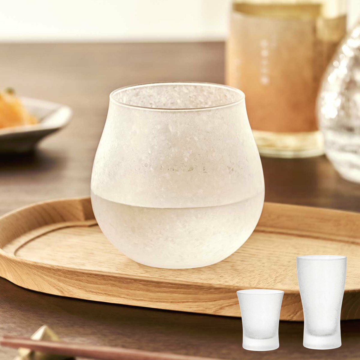 Rakuten - グラス 酒グラス （ インプロ加工 ガラス 食洗機対応 日本酒 酒 コップ カップ 食器 酒器 日本製 フロスト風 すりガラス調 シンプル モダン おしゃれ ）【39ショップ】