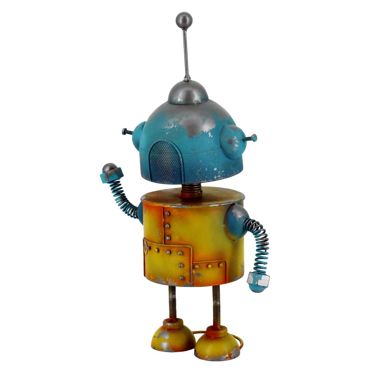オーナメント ロボット 青 （ 置物 オブジェ ガーデンオーナメント 庭 インテリア 雑貨 屋外 ガーデン雑貨 園芸 ガーデンインテリア ）【39ショップ】